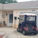 upscale courtyrd Villa for rent on Tiera Del Sol golf court. 2 bed, 2 bath. with golf cart. The Villages Florida