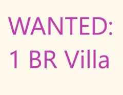 WANTED TO BUY: 1BR 1 Ba Patio Villa The Villages Florida