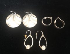 Sterling Silver Pierced Earrings Lot of 3 pair The Villages Florida