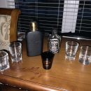 5 shot glasses & 2 bottles from Jack Daniels  collection The Villages Florida