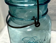 Collectible Ball “Ideal” Glass Canning Jar, #8, with Original Sealing Clamp The Villages Florida