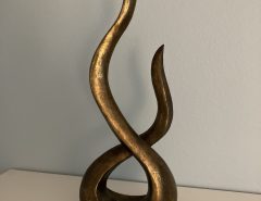 20″ Golden Flame Abstract Statue The Villages Florida