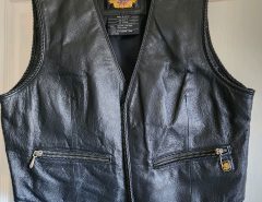 Ladies HD Black Leather Vest (L) The Villages Florida