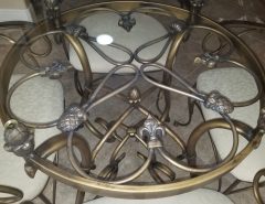 Hooker 48″ Round Glass Table w/4 Cushioned Chairs The Villages Florida