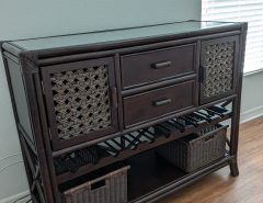 Wooden Wicker Sideboard/Credenza The Villages Florida