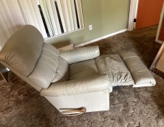 Tan faux leather recliner The Villages Florida