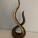 20″ Golden Flame Abstract Statue The Villages Florida