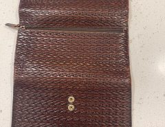 MUNDI BROWN LEATHER WOVEN WALLET The Villages Florida
