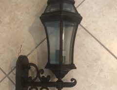 Two brown outdoor wall lights The Villages Florida
