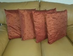 Four (4) Used Burnt Orange Pillow Covers The Villages Florida