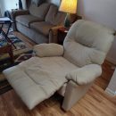 USED BEIGE RECLINER 36″ WIDE LEATHER The Villages Florida