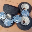 Used Golf Cart Tires, Rims, and hub caps, Set of 4 The Villages Florida