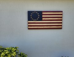 BETSY ROSS HAND CARVED WOODEN FLAG The Villages Florida