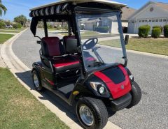 2014 Yamaha Gas EFI Golf Cart – Black w Red The Villages Florida