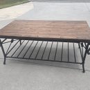 Wood and wrought iron coffee table The Villages Florida