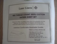 Lane Linen Twin XL Sheets Set Cotton 450 Thread Count The Villages Florida