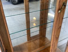 Wooden Lighted Curio Cabinet Mirrored With Glass Shelves The Villages Florida