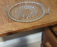 Clear cut glass plate with handles The Villages Florida