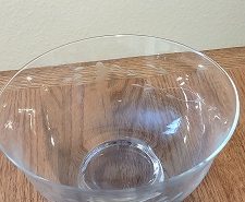 Clear Glass Bowl with Etchings The Villages Florida