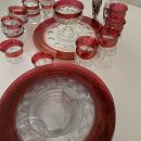 Glass Dish Set : Ruby Crown Thumbprint The Villages Florida