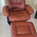 Terracotta Swivel recliner with  ottoman The Villages Florida