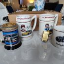 Dale Earnhardt lot of 3 Collectible Mugs &Gold Cigarette Lighter The Villages Florida
