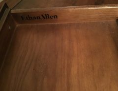 Ethan Allen End Table or Night Stand w Drawer Parquet Top, Vintage The Villages Florida