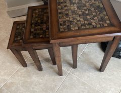 Set of 3 Nesting Tables with Stone Top The Villages Florida