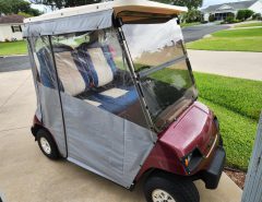 2000 Yamaha Gas Golf Cart with new chrome wheel covers and $1800 seats. The Villages Florida