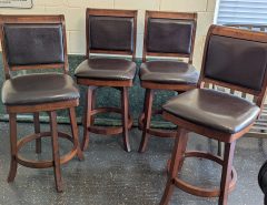 Set of 4 Wood Counter Stools The Villages Florida