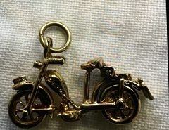 9KT Motorcycle Charm marked 375 The Villages Florida