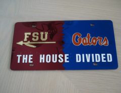 The House Divided FSU / UF Gators License Plate The Villages Florida