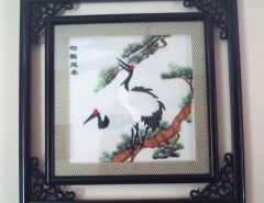 Japanese Silk Embroidered Bird Wall Art The Villages Florida