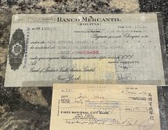 Very old collectible checks The Villages Florida