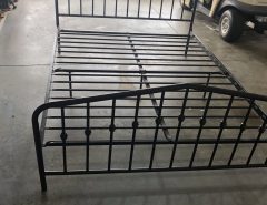 Black Queen Size Metal Bed Frame with Vintage Headboard and Footboard The Villages Florida