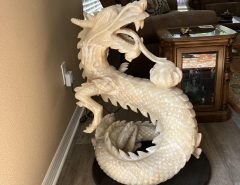 30“ HAND CARVED SOLID ONYX DRAGON SCULPTURE The Villages Florida
