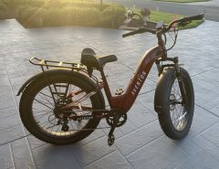 2 Aventon fat tire all terrain Electric Bikes. One red one green. The Villages Florida