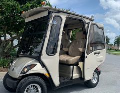 Yamaha Gas EFI Golf Cart with Adjustable Bucket Seats and Curtis Cab The Villages Florida