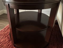 End Table – Round Wooden The Villages Florida