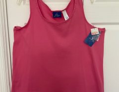 Ladies pink tank top with bead trim, new with tags $5. The Villages Florida