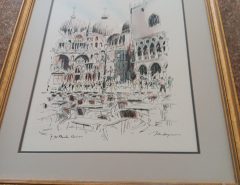 John Haymson Framed Watercolors St. Mark’s, Venice Signed The Villages Florida