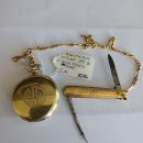 Waltham USA 15 Jewel Size 10 Open Face with Gold Chain & Gold Knife The Villages Florida