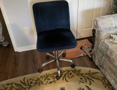 Blue Velvet Swivel Chair The Villages Florida