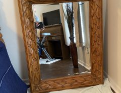 Very large beautiful wood pattern mirror The Villages Florida