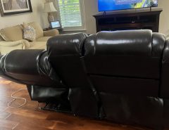 Double reclining Leather loveseat The Villages Florida