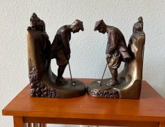 Bronze Statue Golfer Bookends The Villages Florida