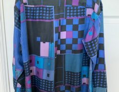 Mens size Large 100% silk shirt, washable.  Beautiful colors lowered price to $5. The Villages Florida