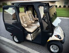 Yamaha EFI Gas Golf Cart w/Curtis Cab Enclosure: Excellent Condition The Villages Florida