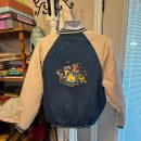 Disney Denim varsity Jacket size  Small Happiest Celebration On Earth The Villages Florida