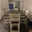 New Cream and Brown Wood Dining Room Table 6 Person The Villages Florida